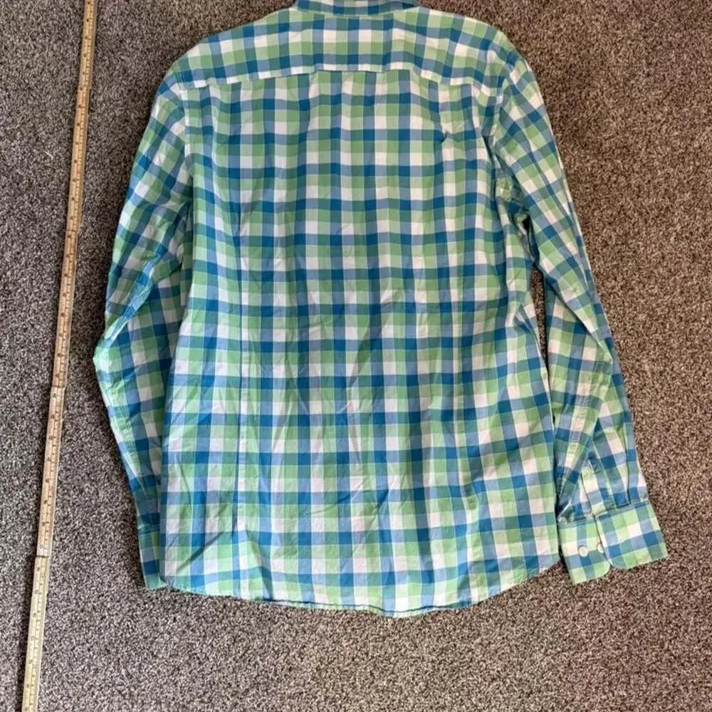 Banana Republic Soft Wash Slim Fit Checkered Button Down Shirt L